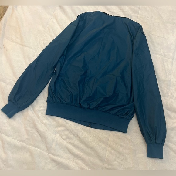 ☮️ Vintage 1980’s Members Only Teal Racer Jacket – Rainbow Tag - Made in Korea - Picture 3 of 7